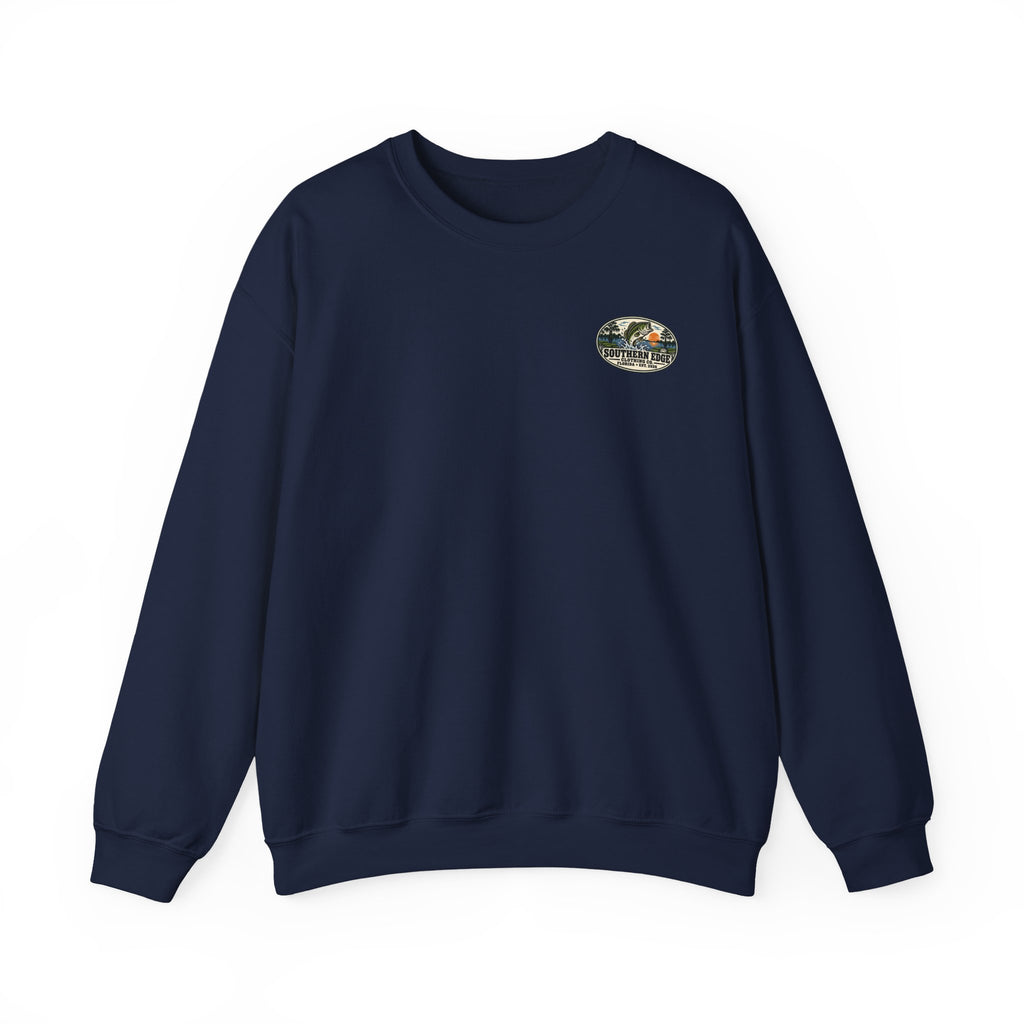 Vintage-Inspired Nature Badge Crewneck Sweatshirt