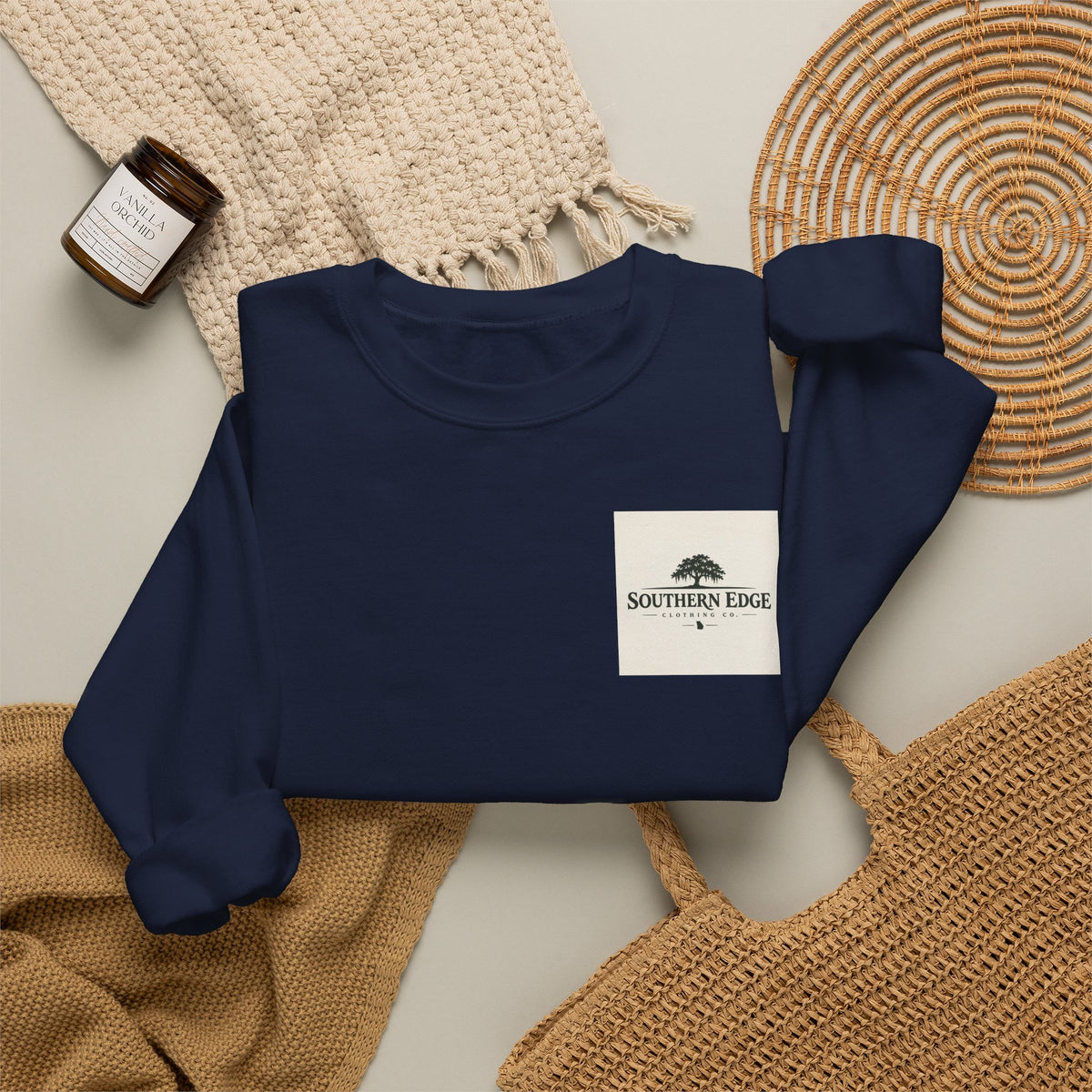 Crewneck Sweatshirt — Southern Edge Logo Pocket Design