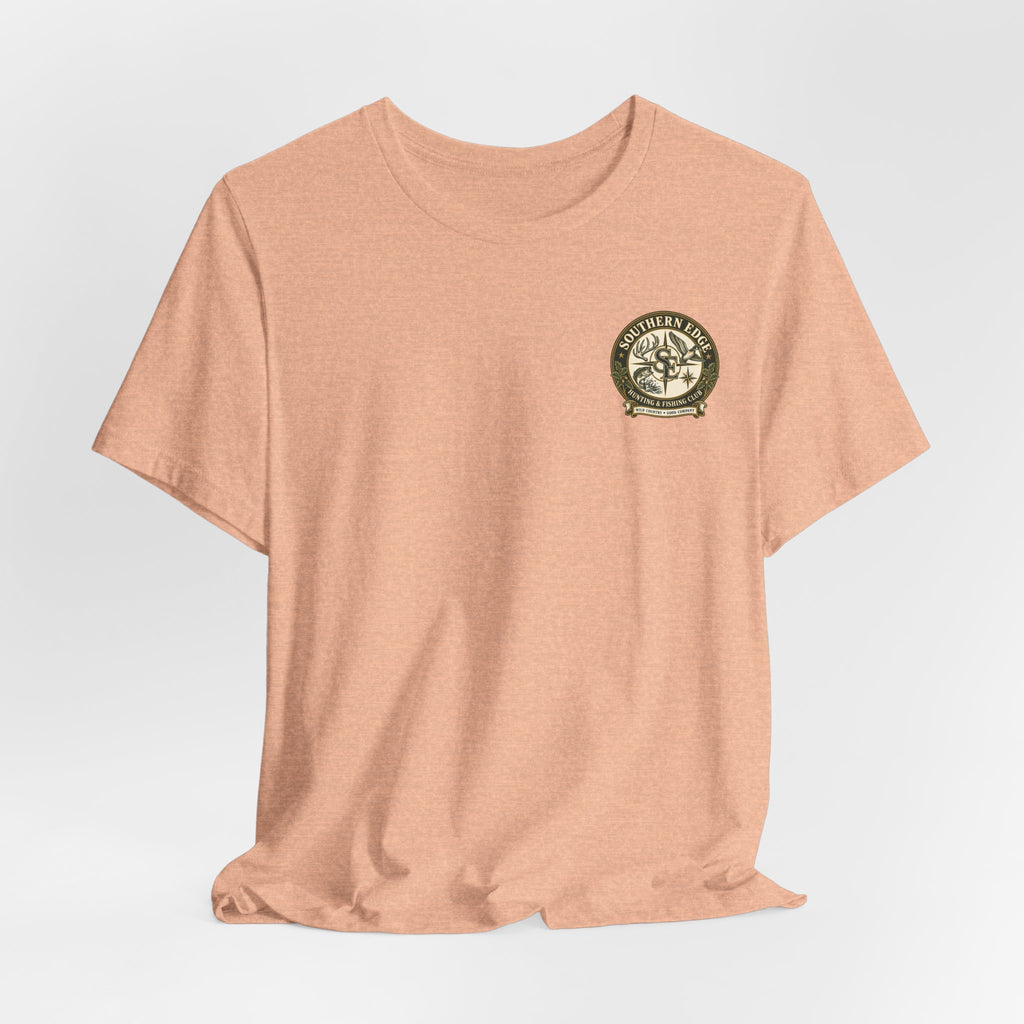 Adventure Patch Tee — 'Campfire Crew' Emblem Short Sleeve T-Shirt