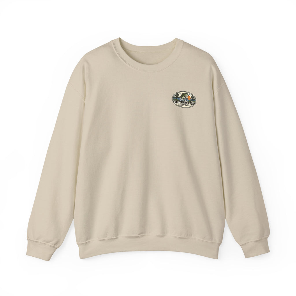 Vintage-Inspired Nature Badge Crewneck Sweatshirt