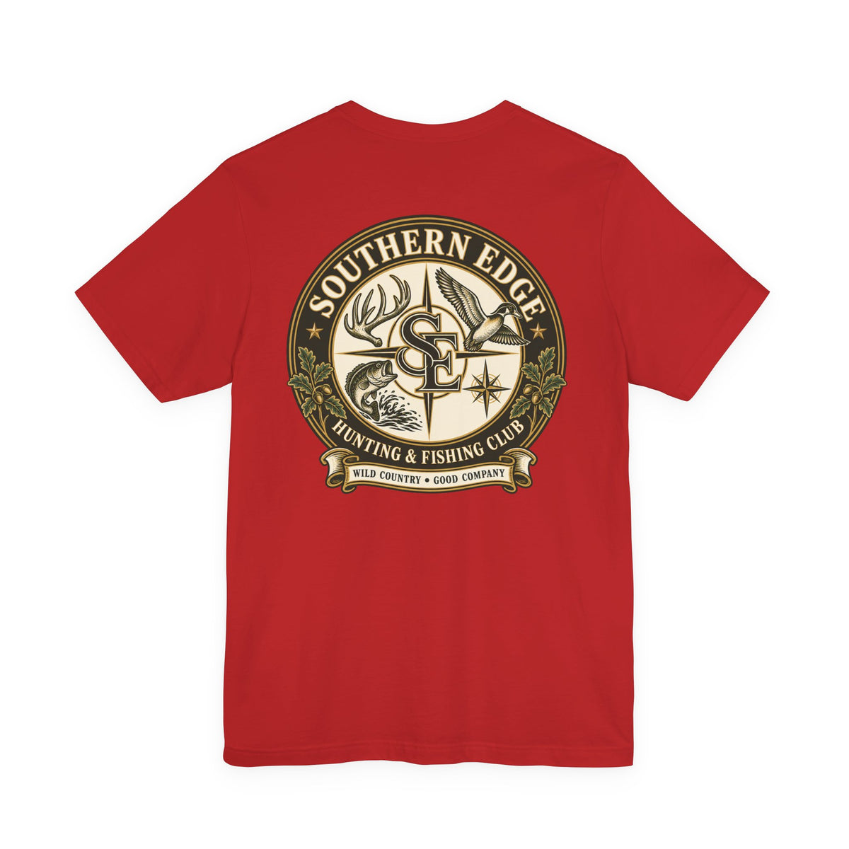 Adventure Patch Tee — 'Campfire Crew' Emblem Short Sleeve T-Shirt