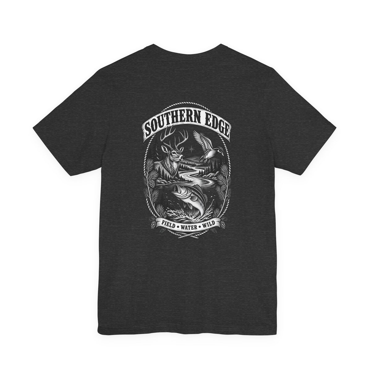 Southern Born Fishing Skull Tee — Vintage Angler Short Sleeve Shirt