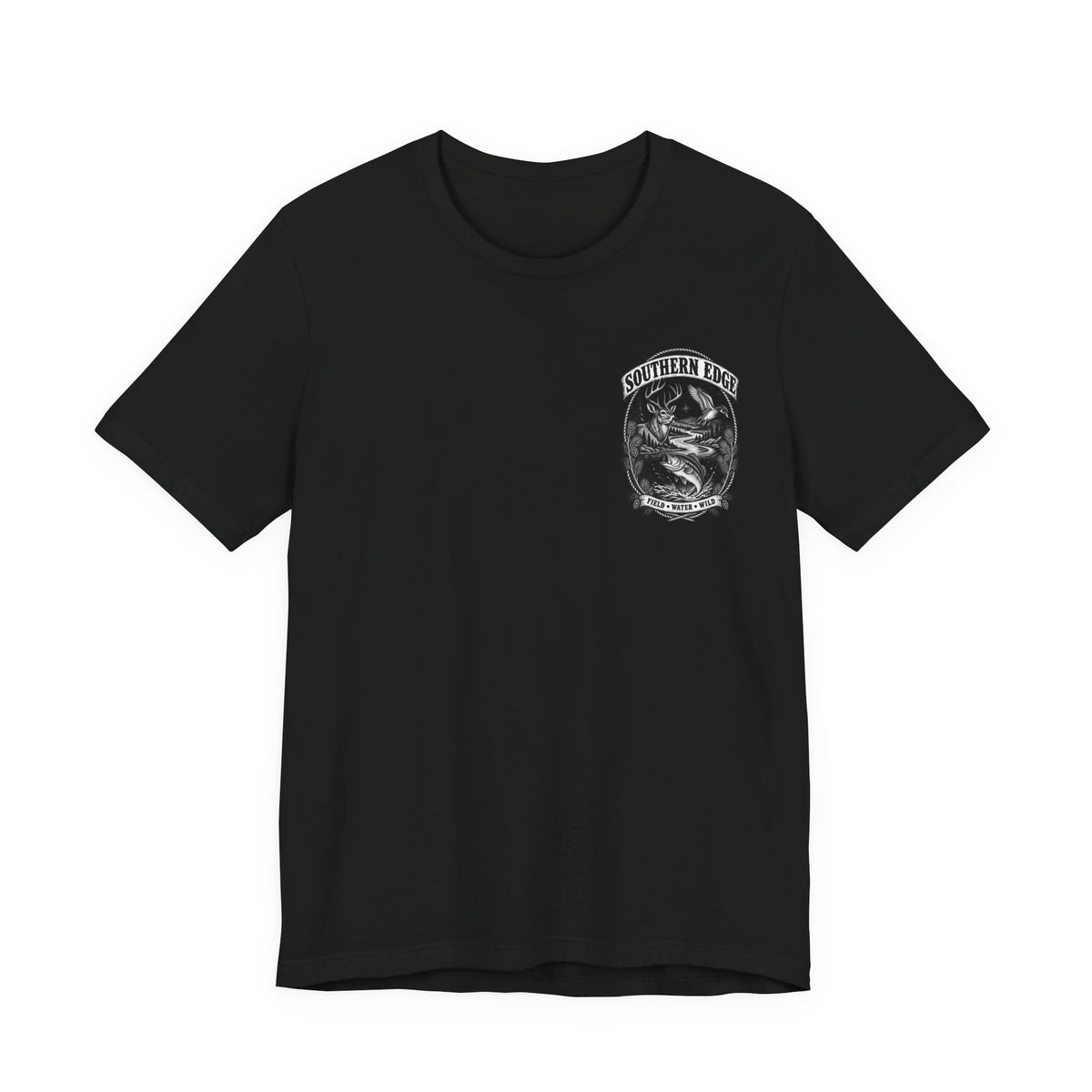 Southern Born Fishing Skull Tee — Vintage Angler Short Sleeve Shirt