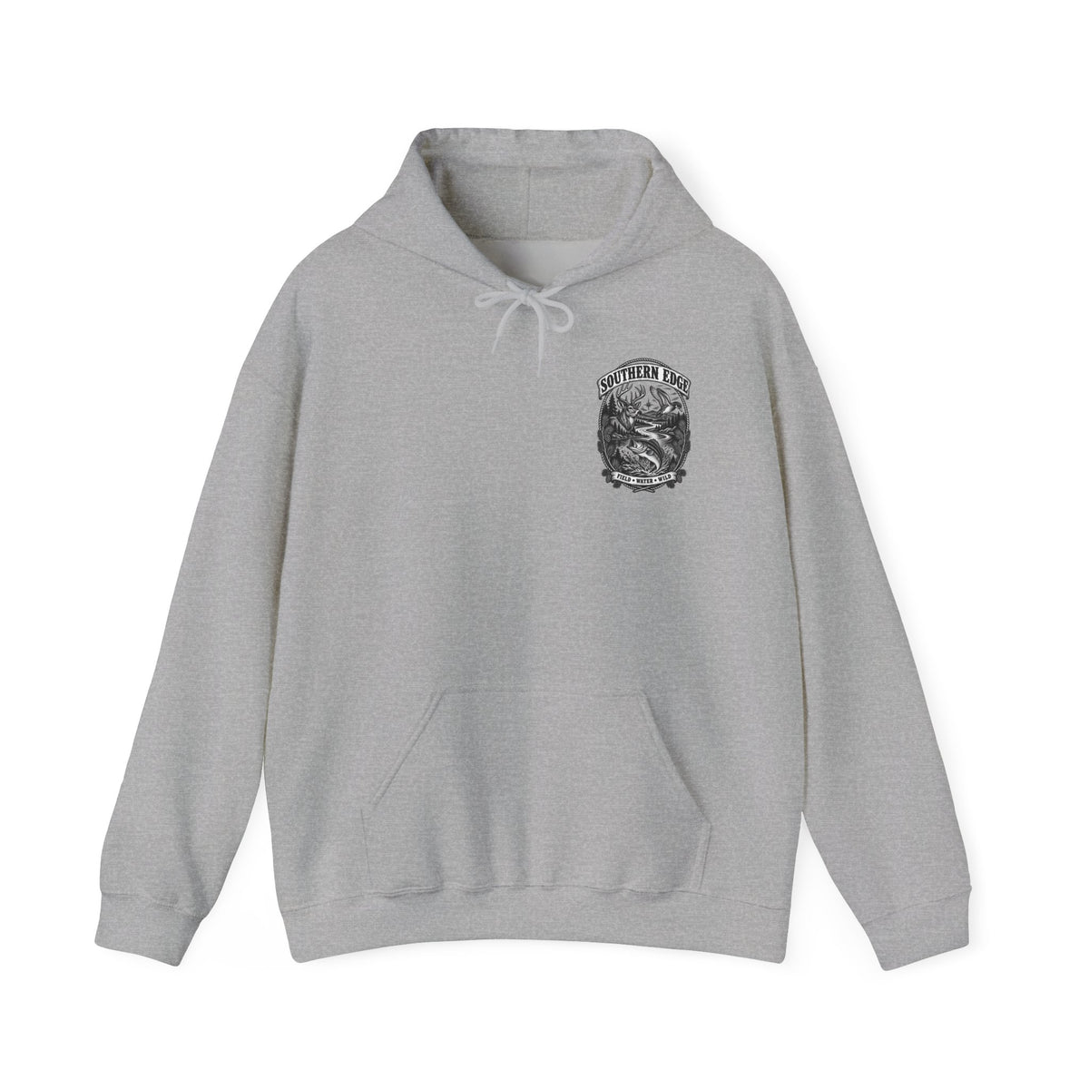 Horror Skull Chest Pocket Hoodie — Gothic Vintage Grunge Sweatshirt