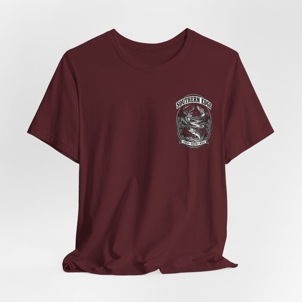 Southern Born Fishing Skull Tee — Vintage Angler Short Sleeve Shirt