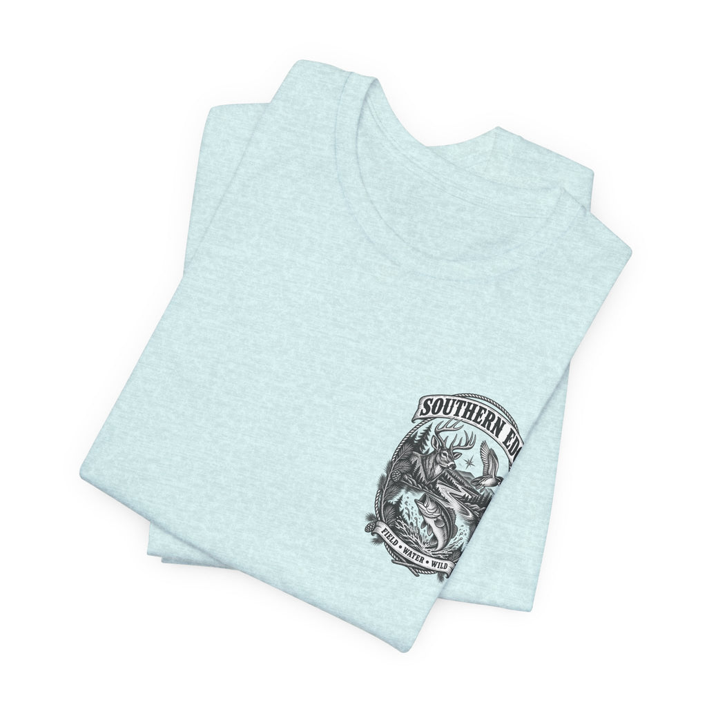 Southern Born Fishing Skull Tee — Vintage Angler Short Sleeve Shirt