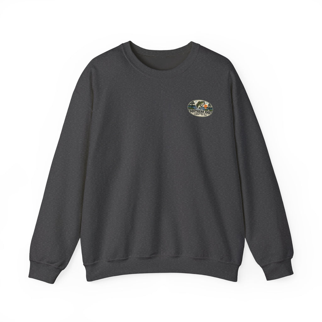 Vintage-Inspired Nature Badge Crewneck Sweatshirt
