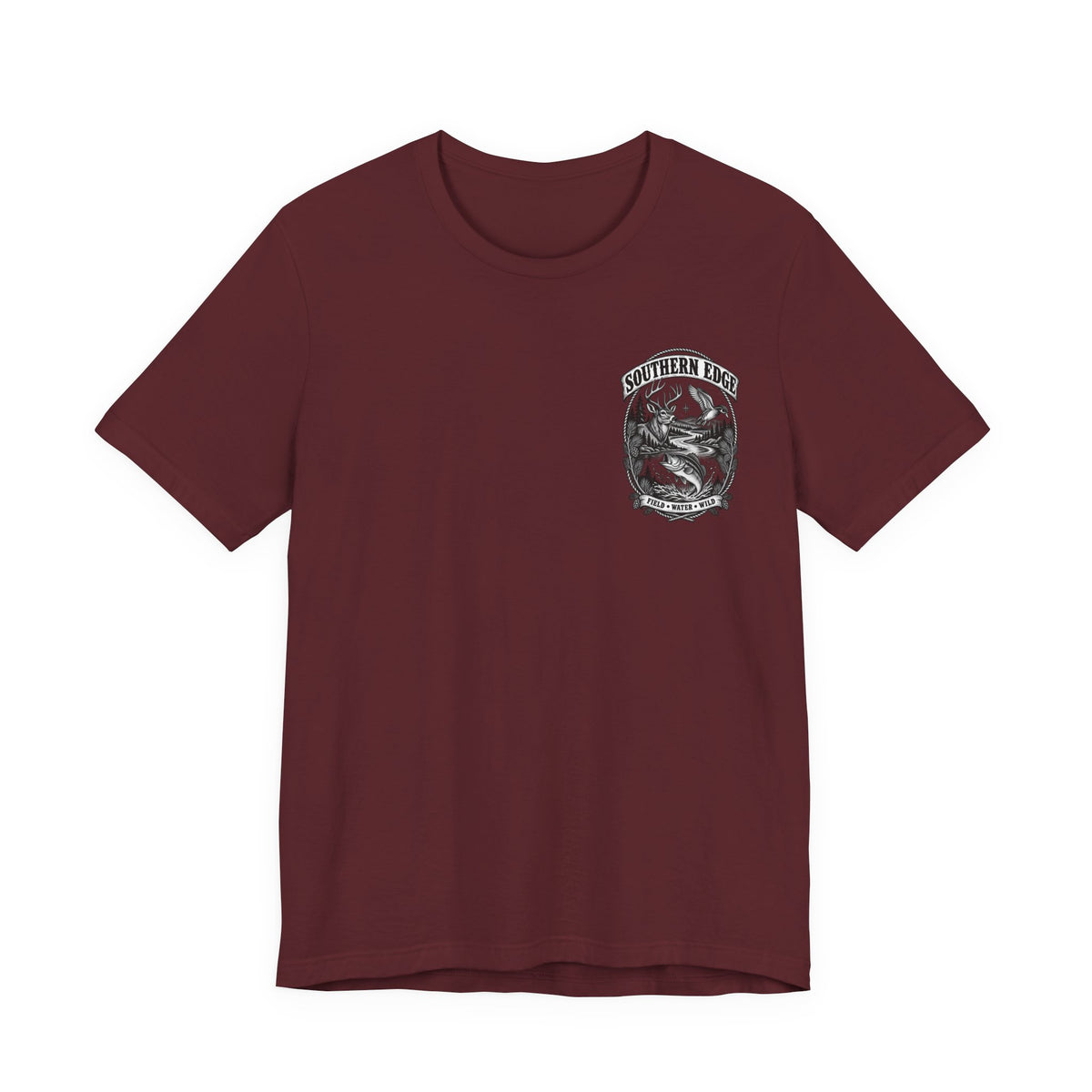 Southern Born Fishing Skull Tee — Vintage Angler Short Sleeve Shirt