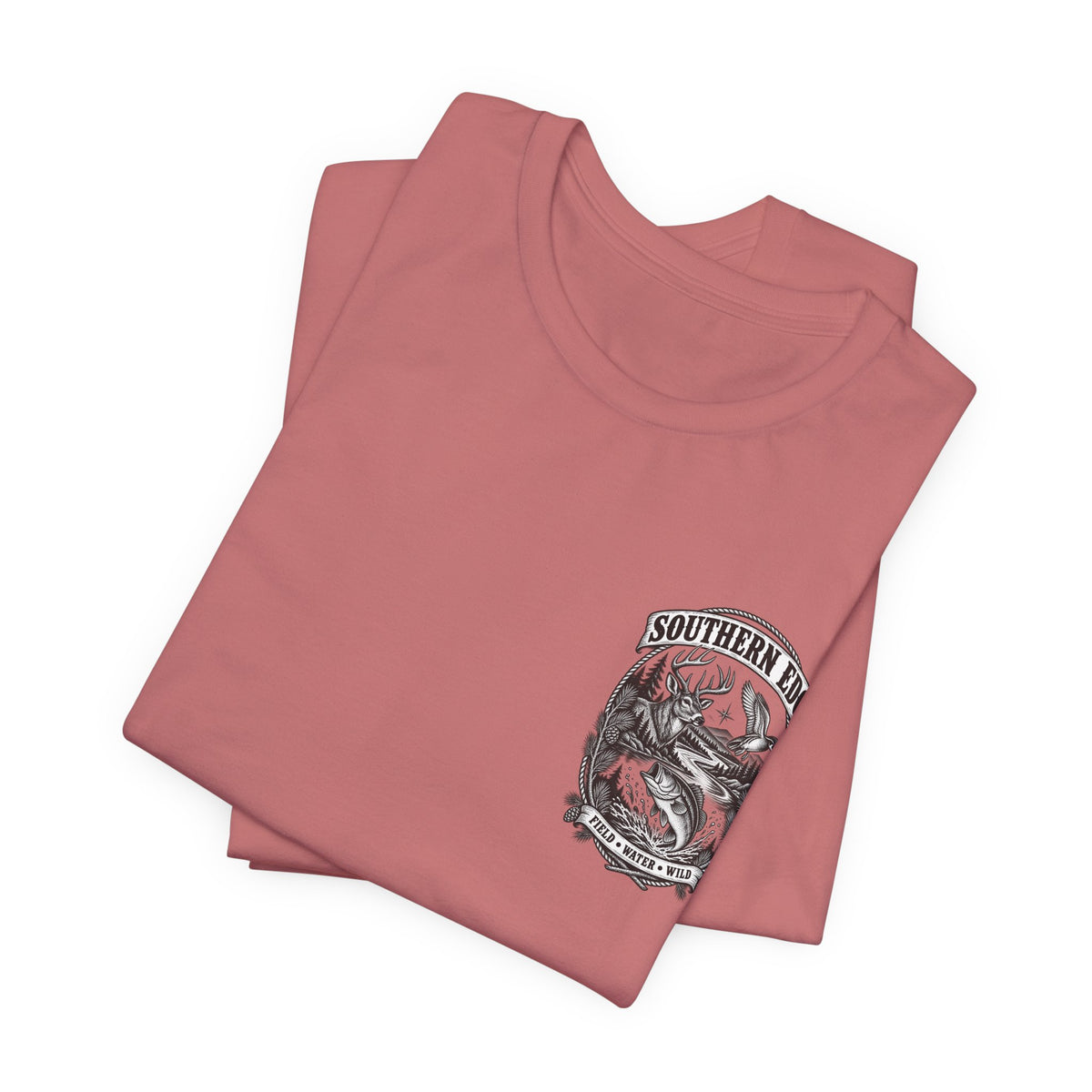 Southern Born Fishing Skull Tee — Vintage Angler Short Sleeve Shirt