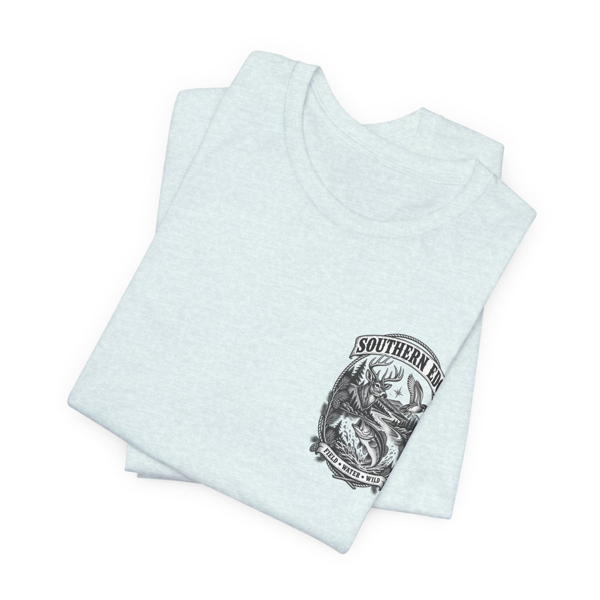 Southern Born Fishing Skull Tee — Vintage Angler Short Sleeve Shirt