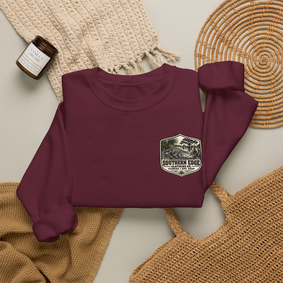 Rustic Mountain Cabin Crewneck Sweatshirt