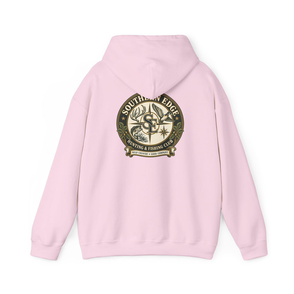 Hoodie — Vintage Green Camo Bear Patch Chest Sweatshirt