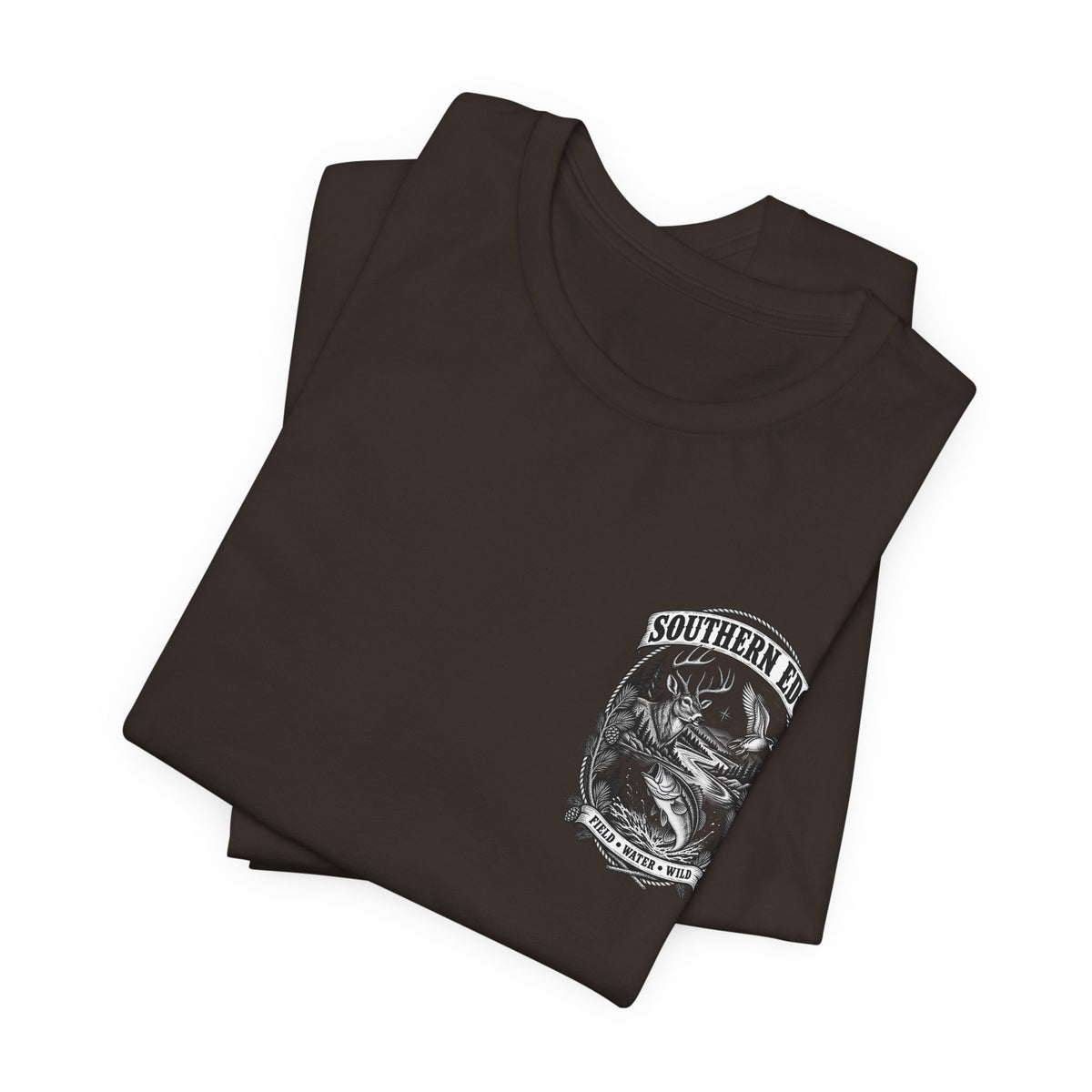 Southern Born Fishing Skull Tee — Vintage Angler Short Sleeve Shirt