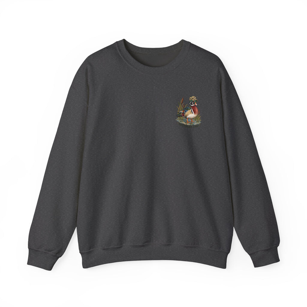 Duck Hunting Crewneck Sweatshirt — "Southern Edge" Wood Duck Graphic