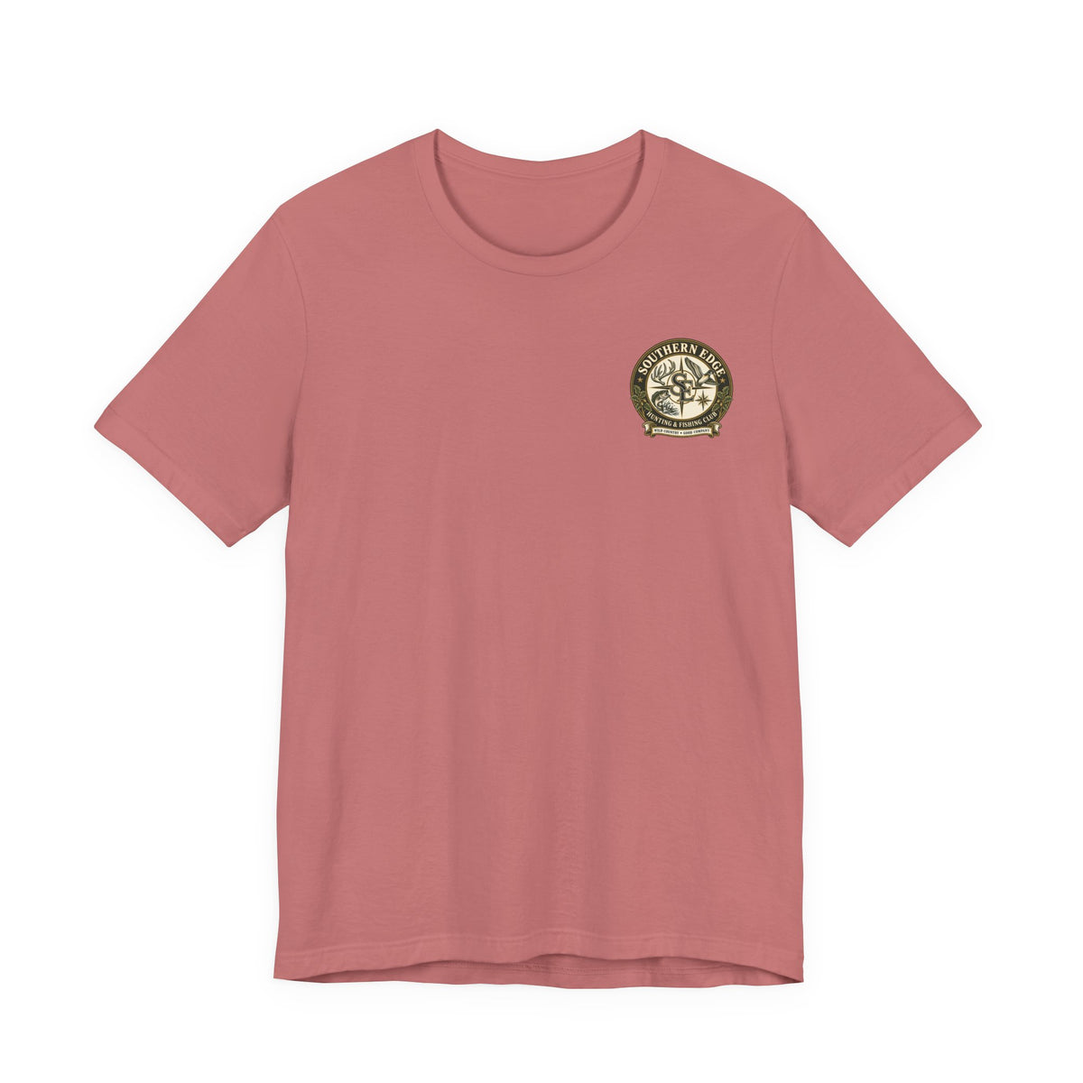Adventure Patch Tee — 'Campfire Crew' Emblem Short Sleeve T-Shirt