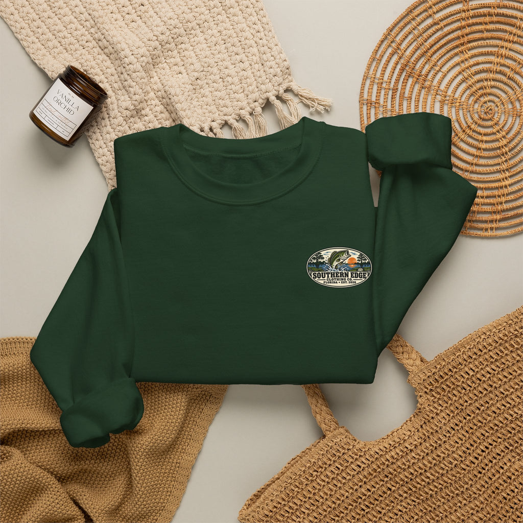 Vintage-Inspired Nature Badge Crewneck Sweatshirt