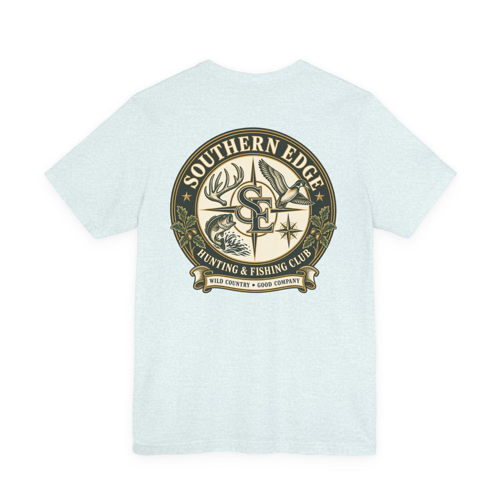 Adventure Patch Tee — 'Campfire Crew' Emblem Short Sleeve T-Shirt