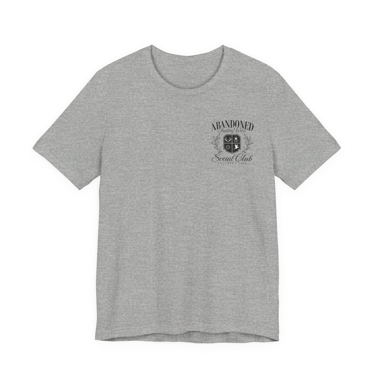 Abandoned Carnival Chest Tee — Vintage Haunted Theme Pocket T‑Shirt