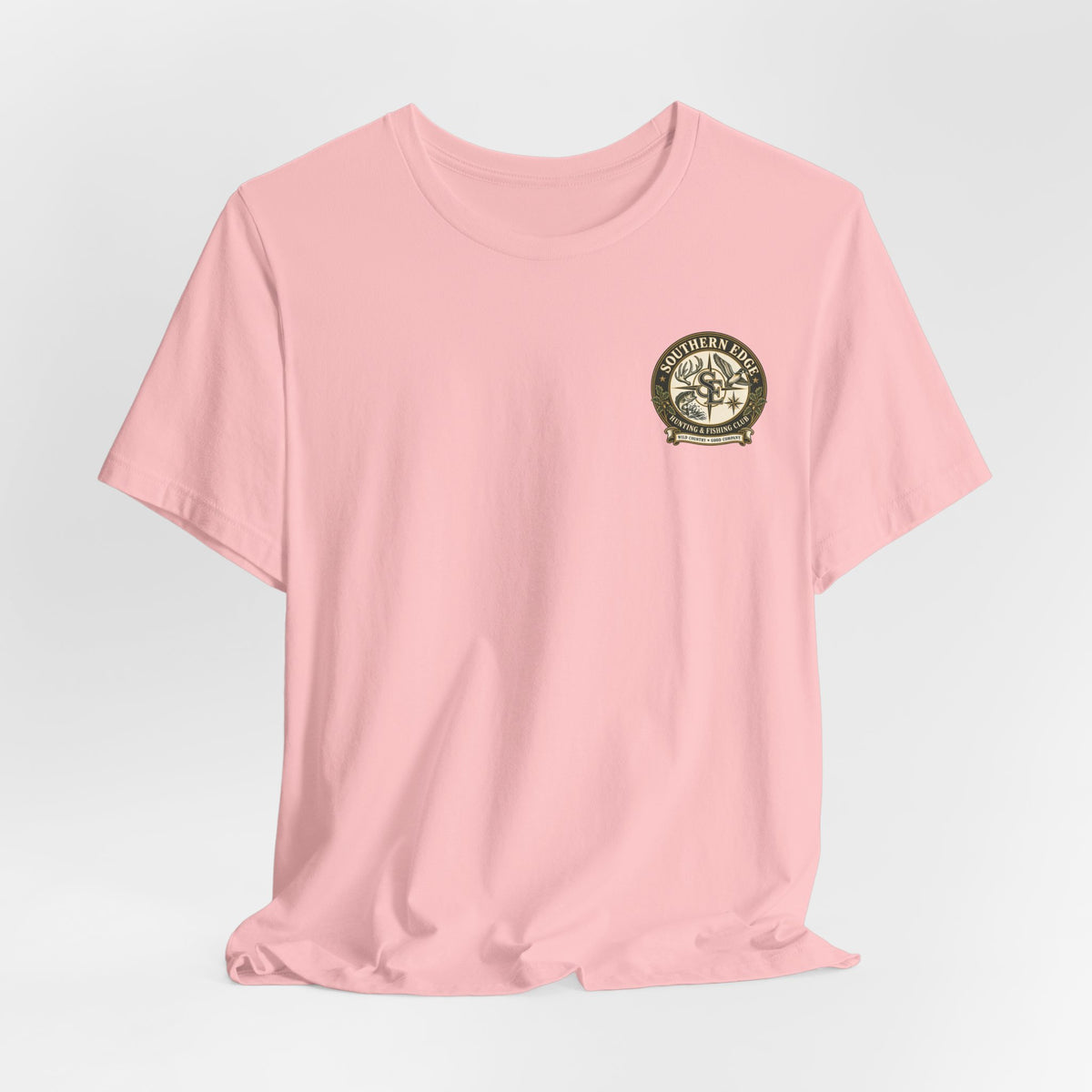 Adventure Patch Tee — 'Campfire Crew' Emblem Short Sleeve T-Shirt