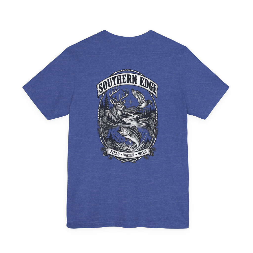 Southern Born Fishing Skull Tee — Vintage Angler Short Sleeve Shirt