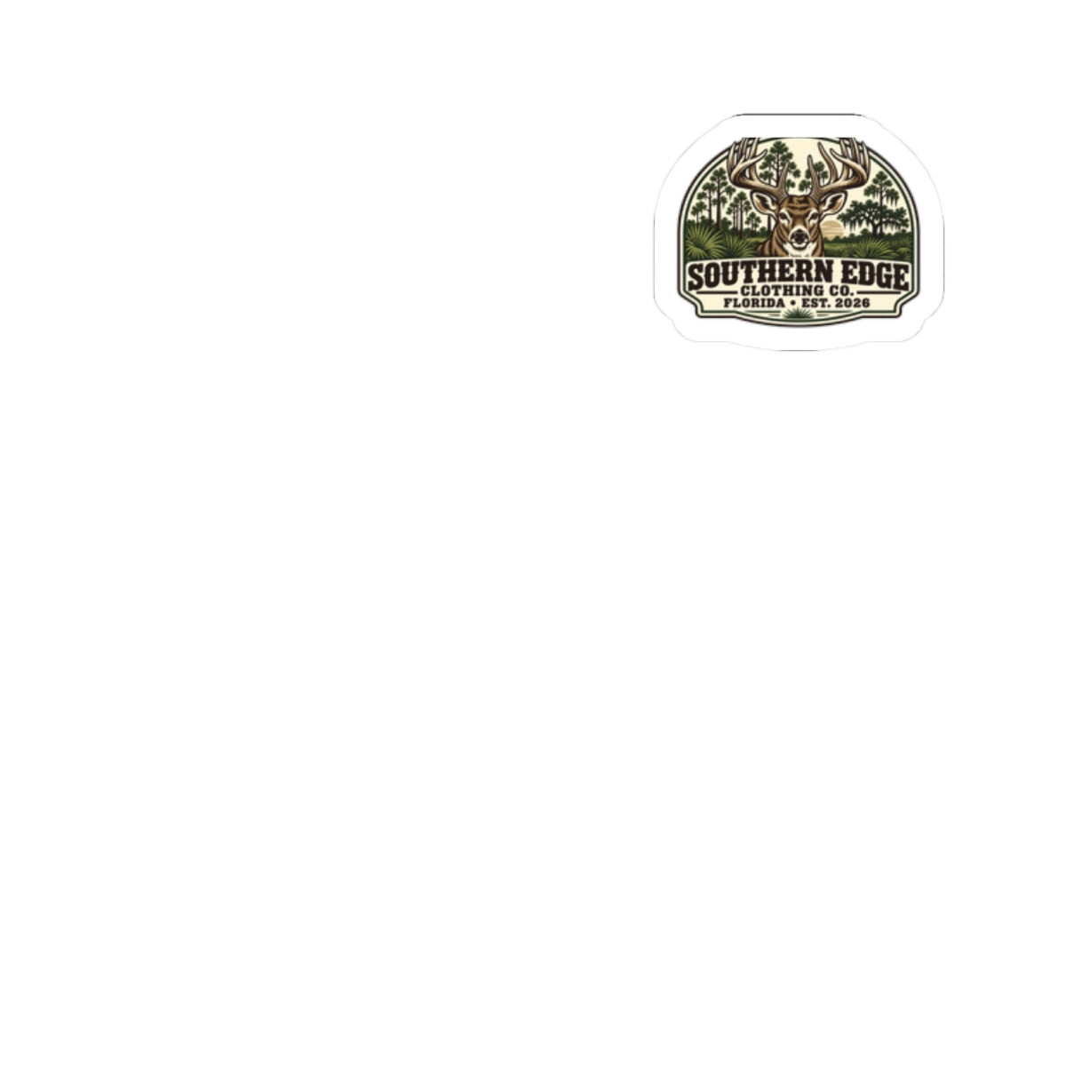 Southern Edge Hunting Logo Sticker — Kiss-Cut Deer Camouflage Decal
