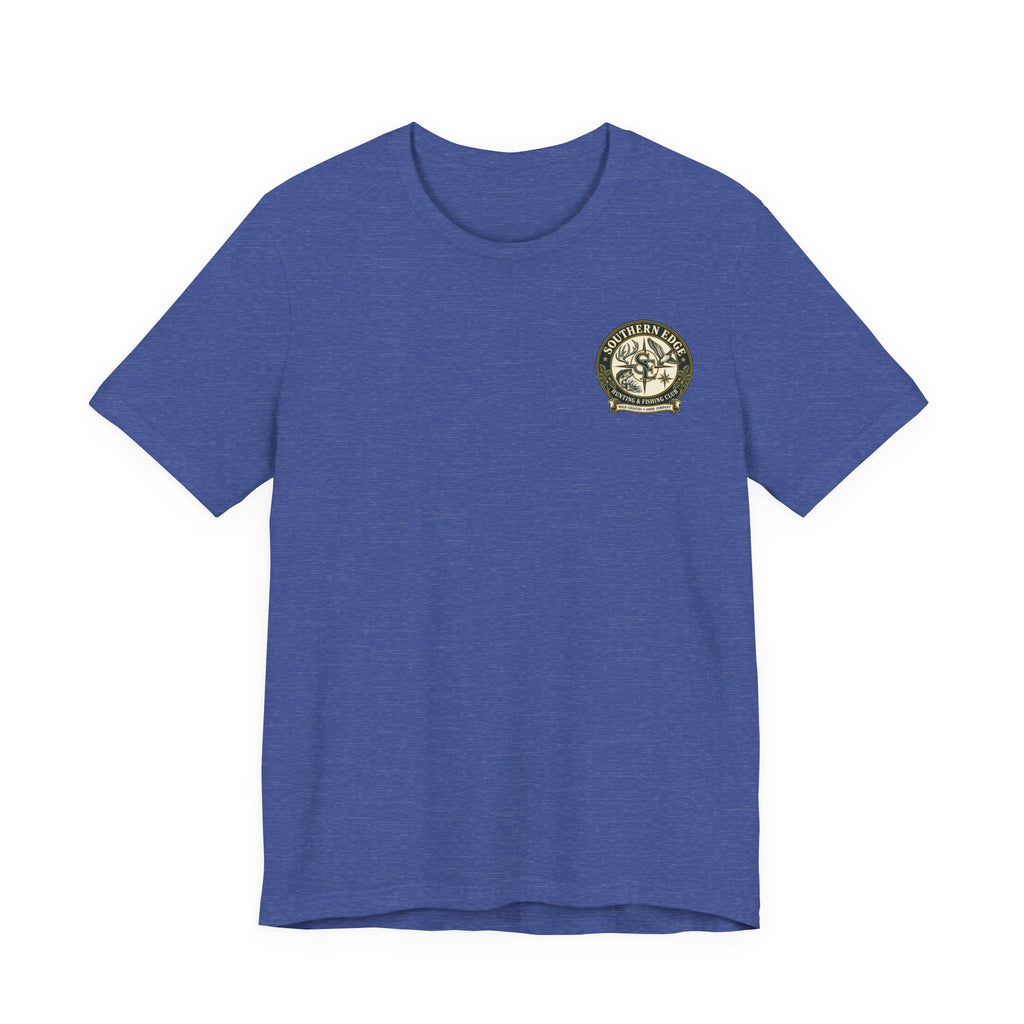 Adventure Patch Tee — 'Campfire Crew' Emblem Short Sleeve T-Shirt
