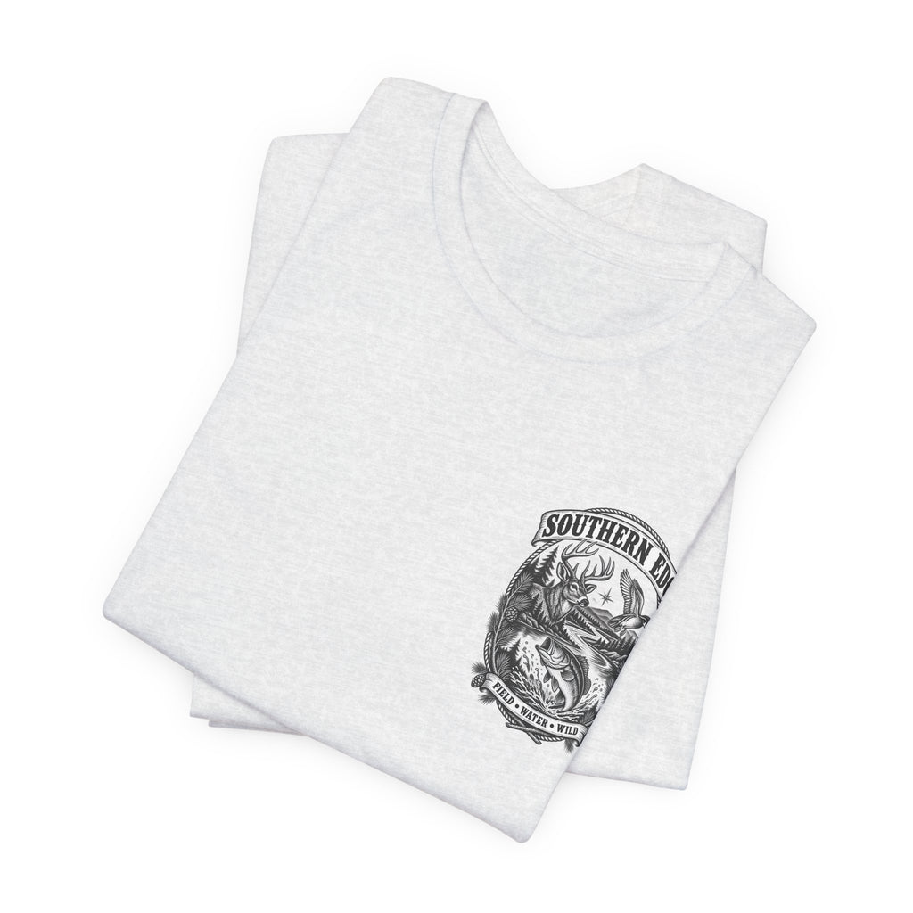 Southern Born Fishing Skull Tee — Vintage Angler Short Sleeve Shirt