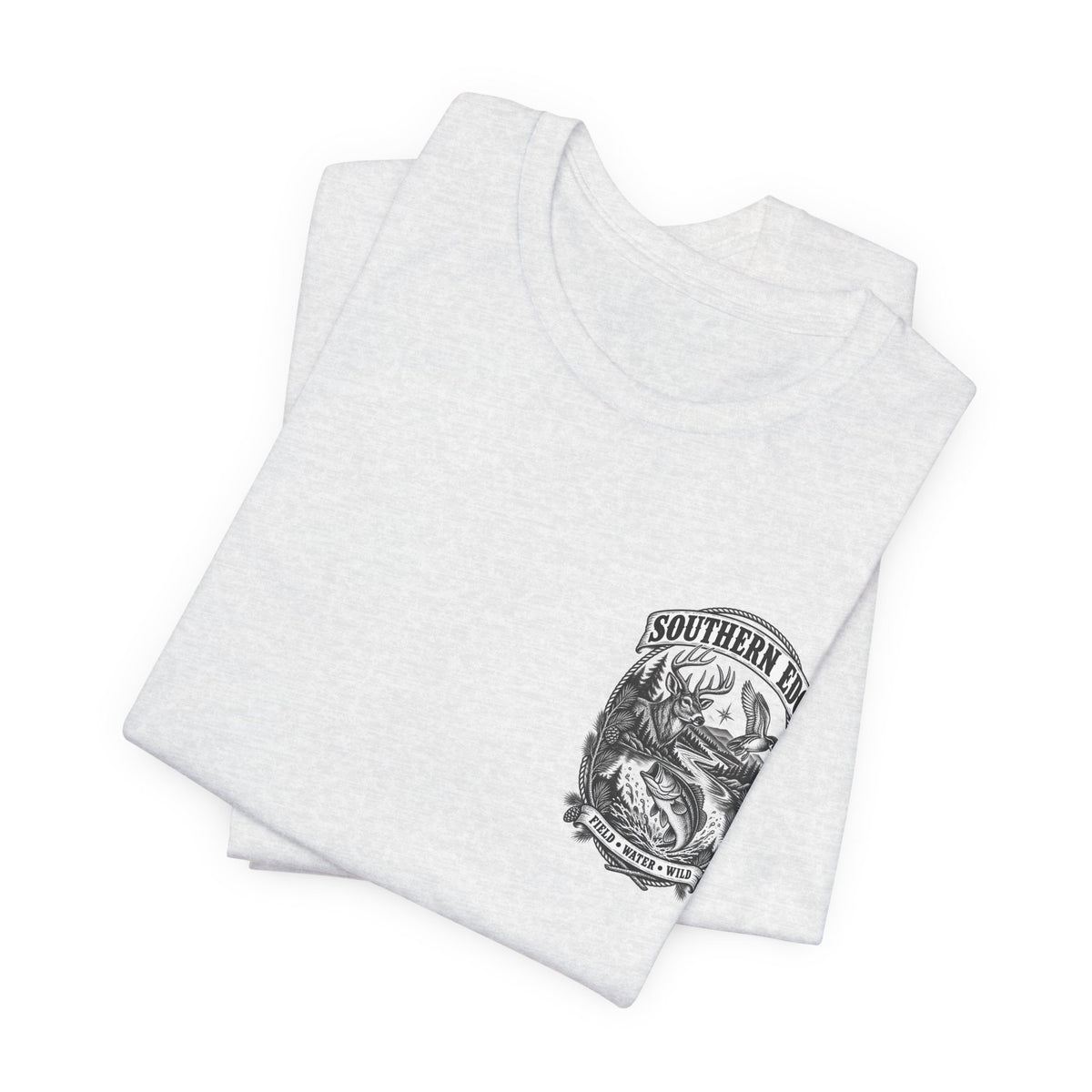 Southern Born Fishing Skull Tee — Vintage Angler Short Sleeve Shirt