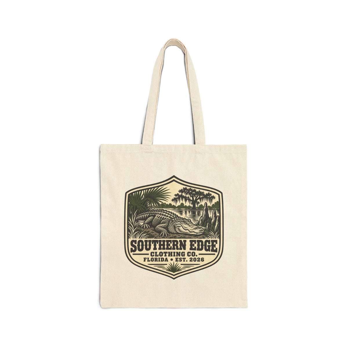 Vintage Mountain Cabin Tote