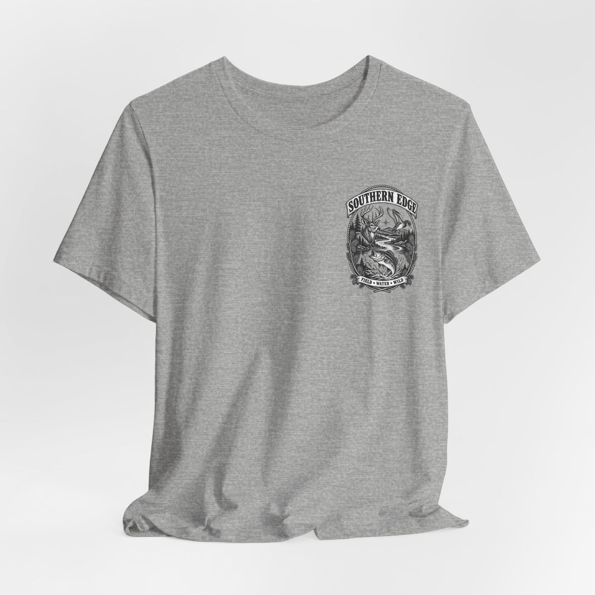 Southern Born Fishing Skull Tee — Vintage Angler Short Sleeve Shirt