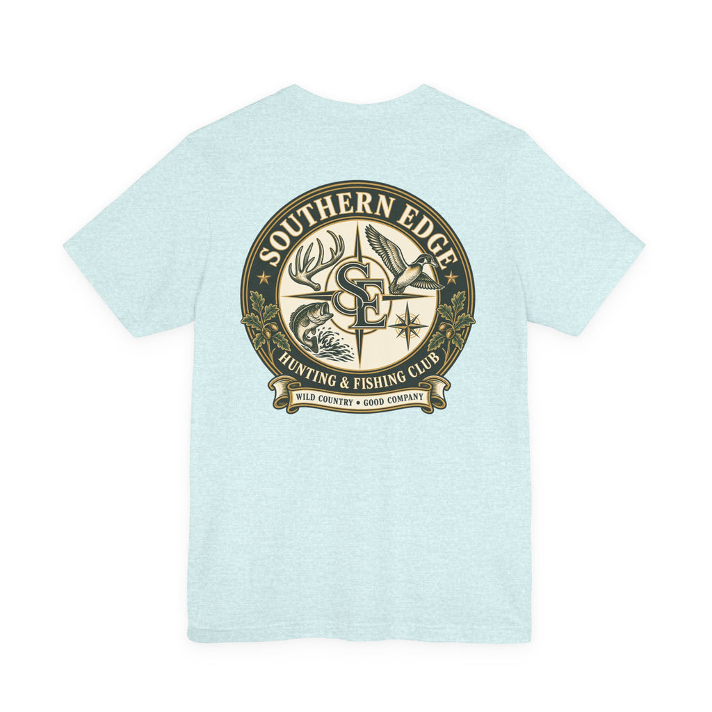 Adventure Patch Tee — 'Campfire Crew' Emblem Short Sleeve T-Shirt