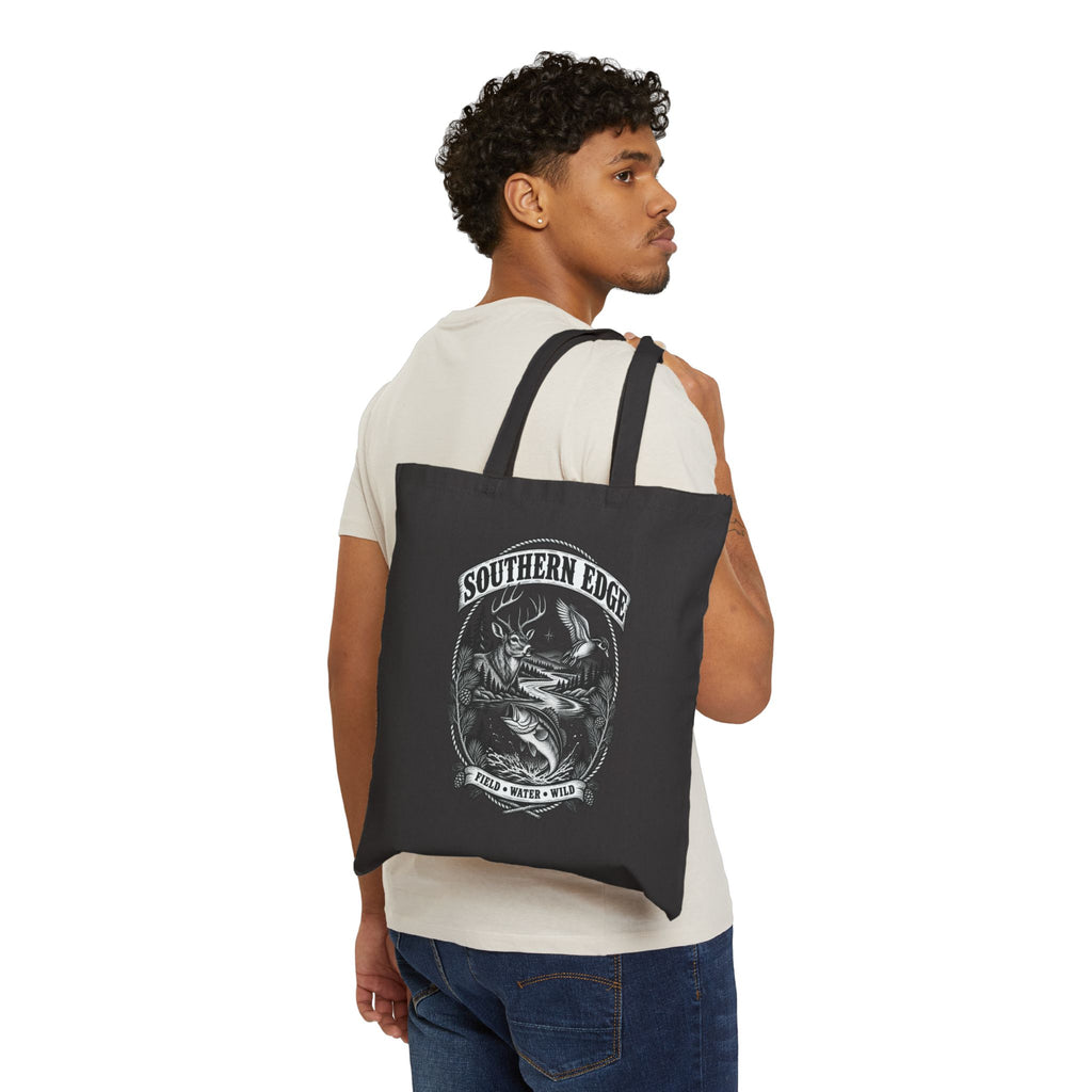 Canvas Tote Bag — Vintage Bear ‘Camp Out’ Graphic Eco Shopper