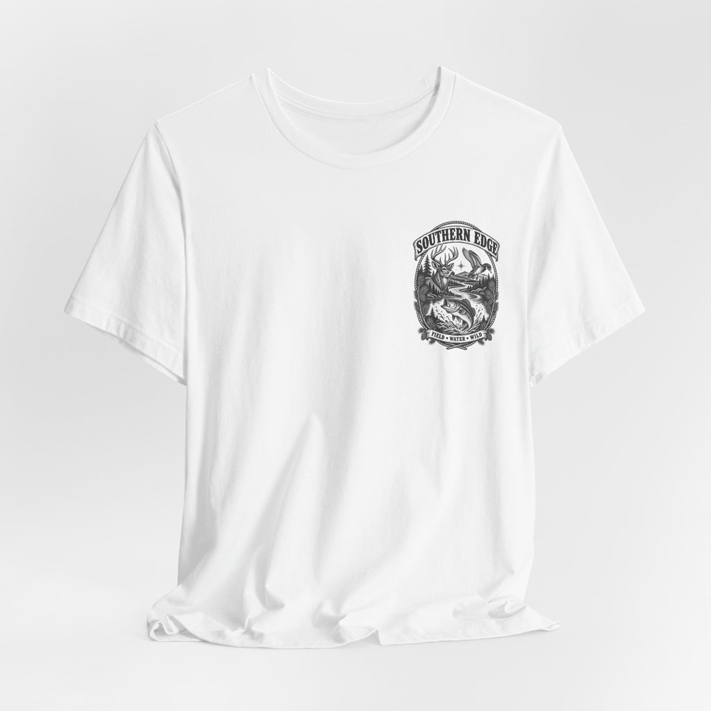 Southern Born Fishing Skull Tee — Vintage Angler Short Sleeve Shirt