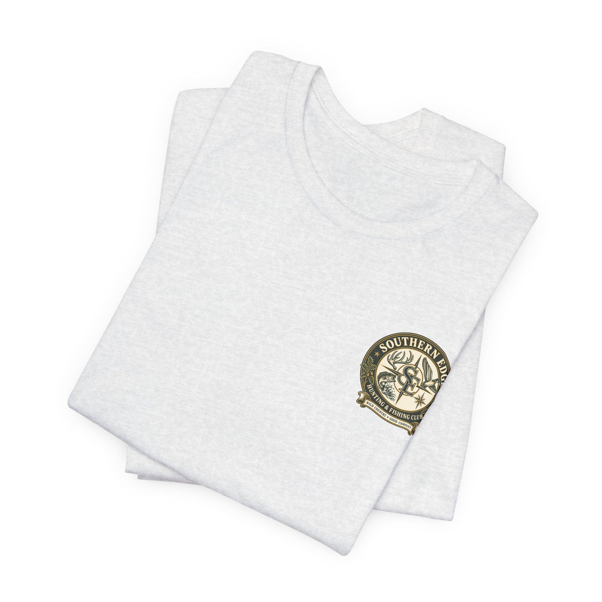 Adventure Patch Tee — 'Campfire Crew' Emblem Short Sleeve T-Shirt