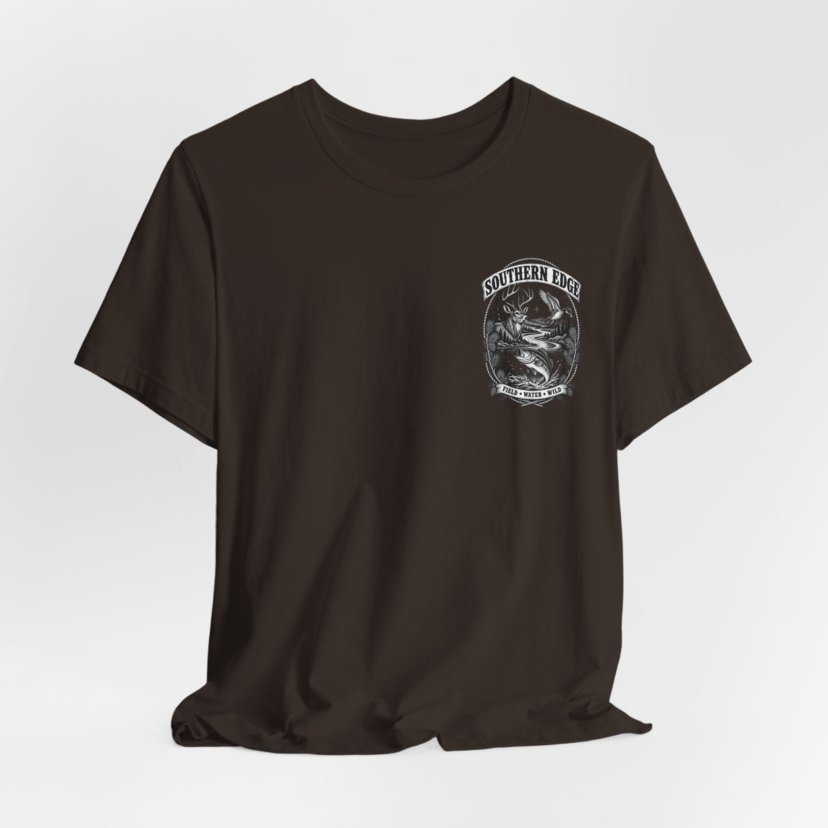 Southern Born Fishing Skull Tee — Vintage Angler Short Sleeve Shirt