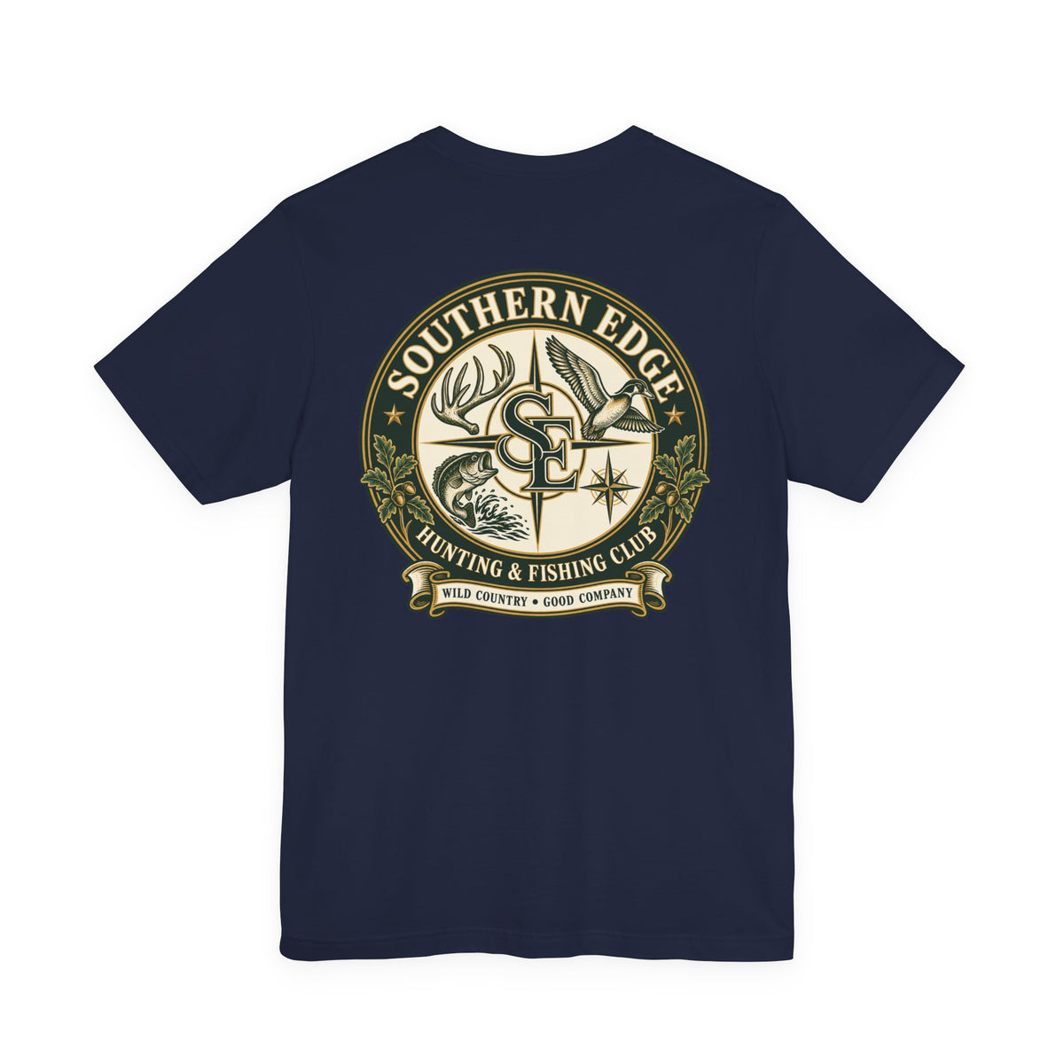 Adventure Patch Tee — 'Campfire Crew' Emblem Short Sleeve T-Shirt