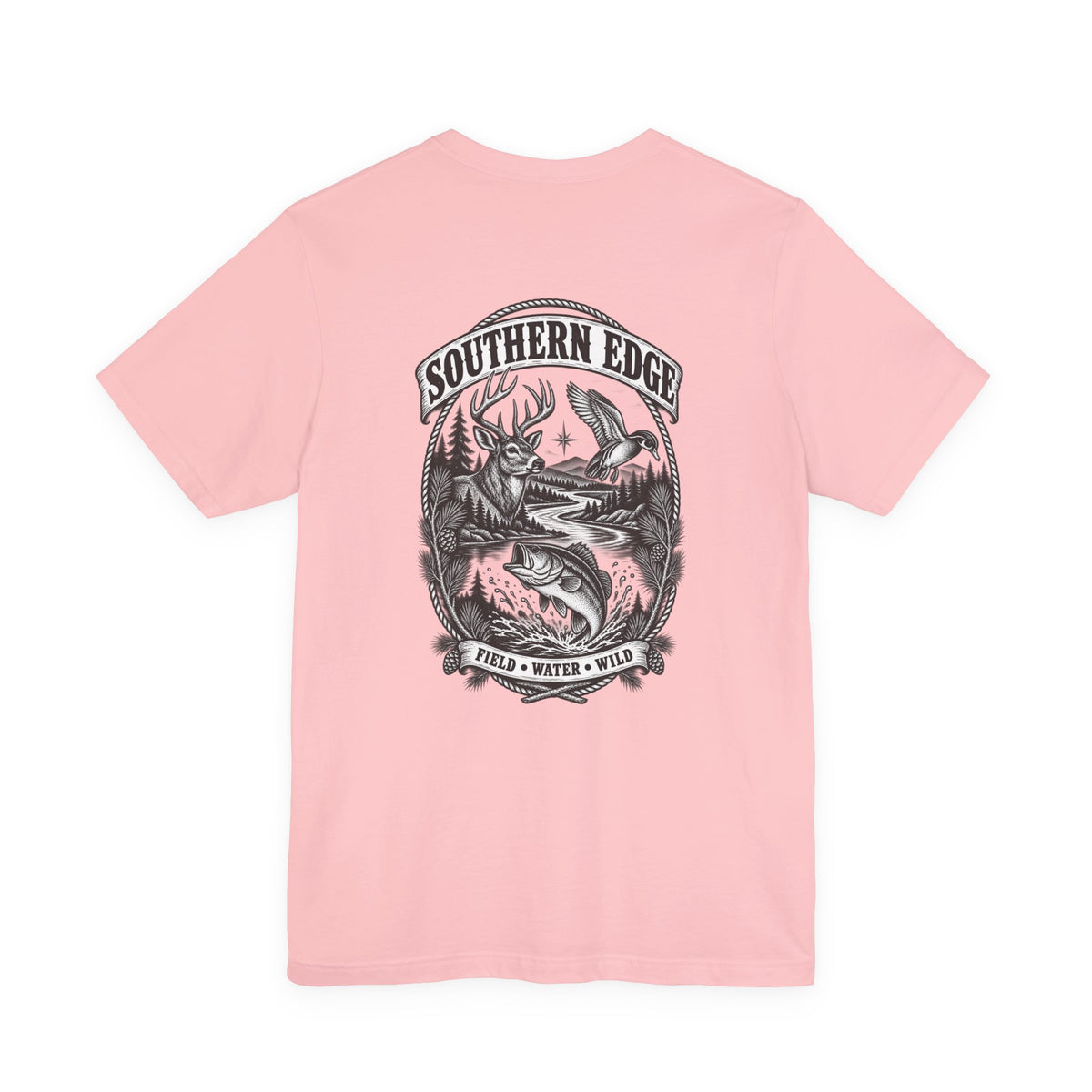 Southern Born Fishing Skull Tee — Vintage Angler Short Sleeve Shirt