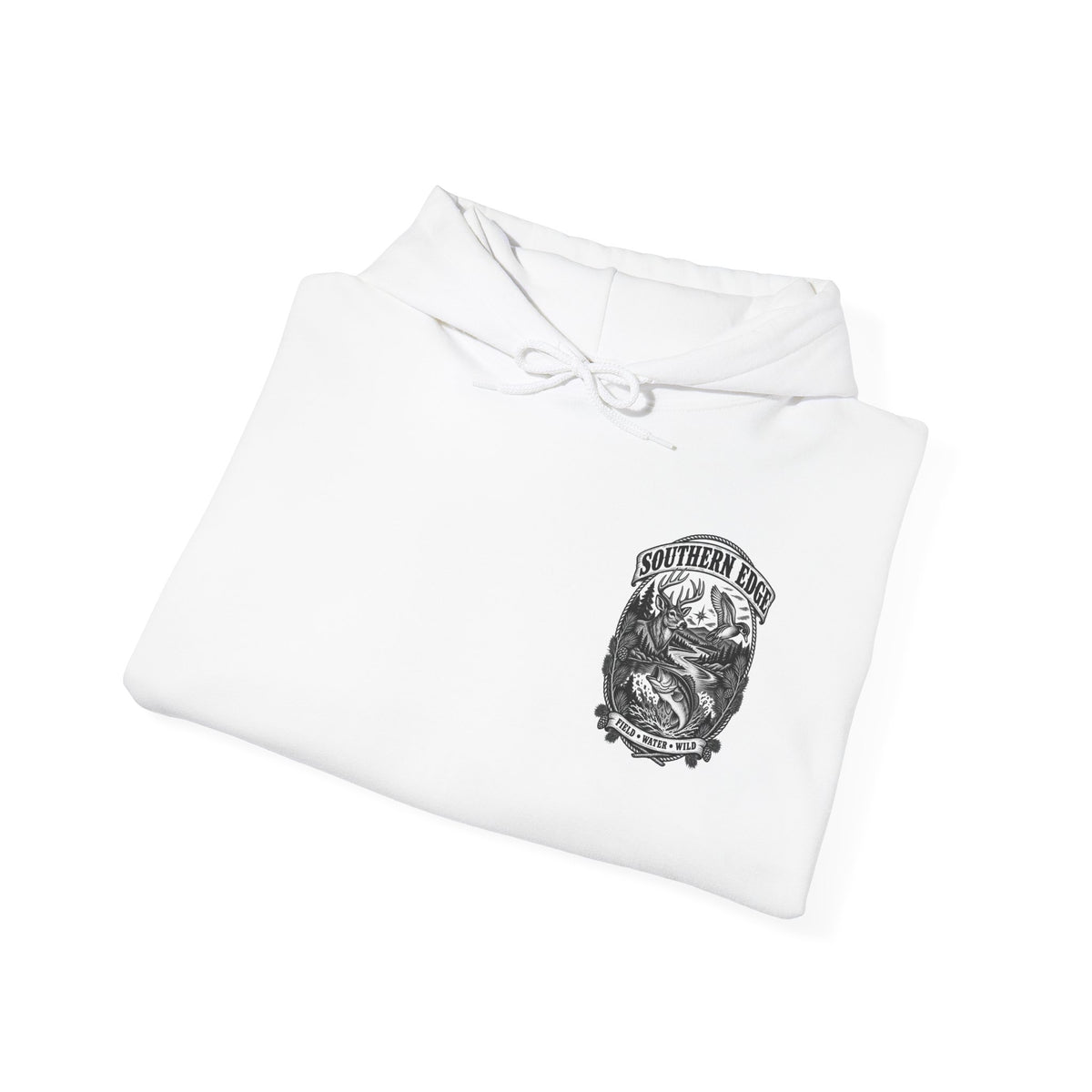 Horror Skull Chest Pocket Hoodie — Gothic Vintage Grunge Sweatshirt