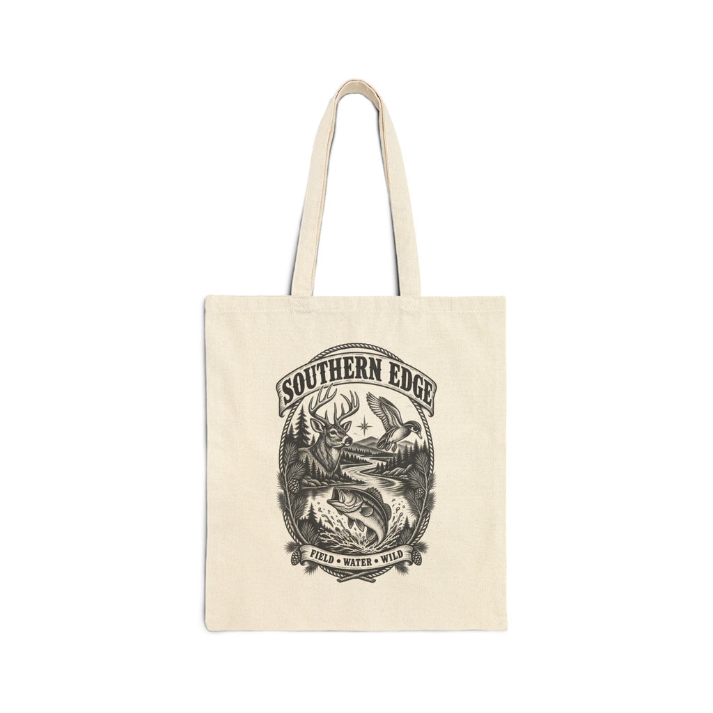 Canvas Tote Bag — Vintage Bear ‘Camp Out’ Graphic Eco Shopper