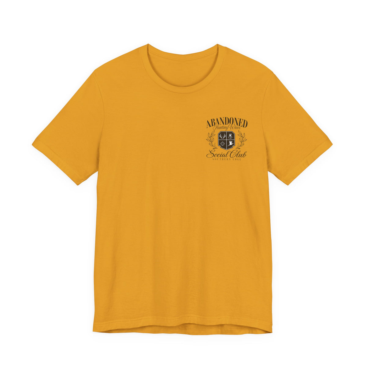 Abandoned Carnival Chest Tee — Vintage Haunted Theme Pocket T‑Shirt