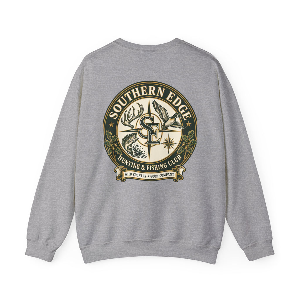 Hunting & Fishing Crewneck Sweatshirt — Southern Edge Club Logo