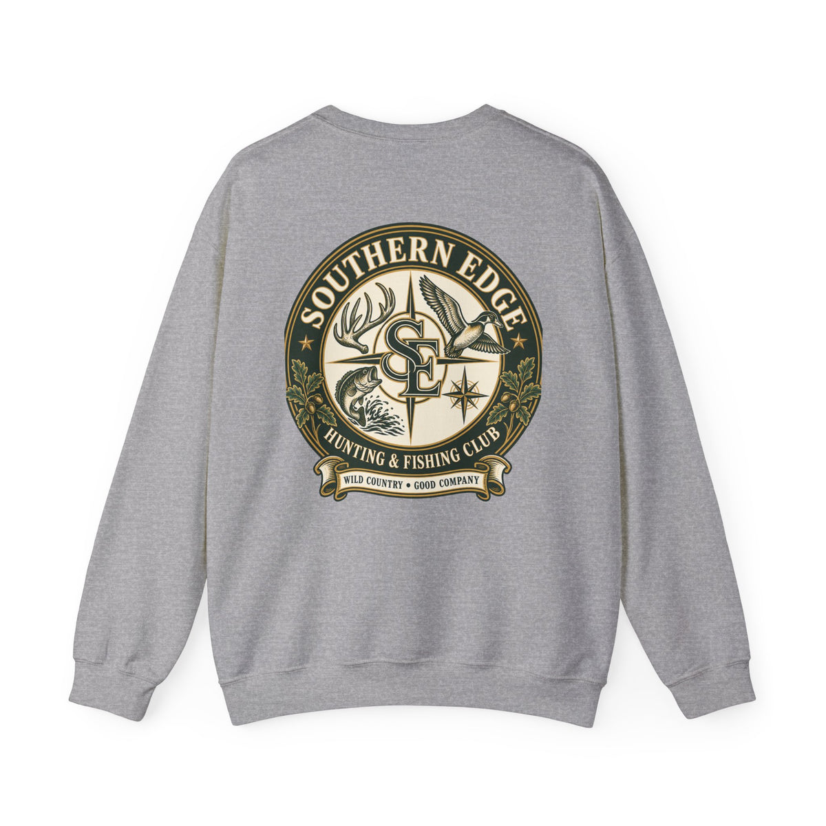 Hunting & Fishing Crewneck Sweatshirt — Southern Edge Club Logo