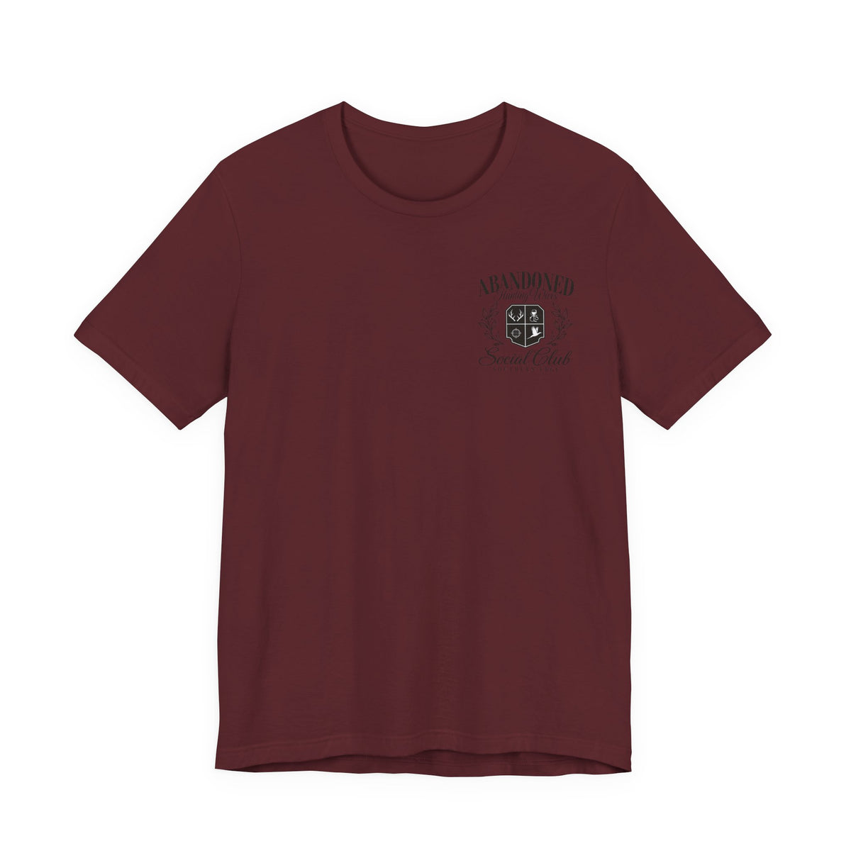 Abandoned Carnival Chest Tee — Vintage Haunted Theme Pocket T‑Shirt