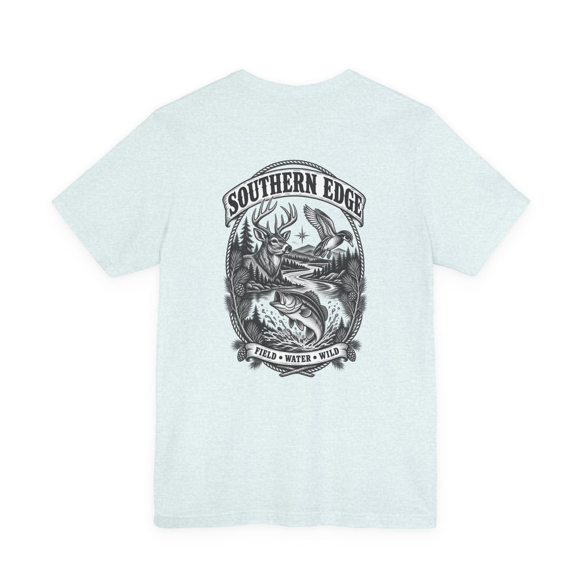 Southern Born Fishing Skull Tee — Vintage Angler Short Sleeve Shirt
