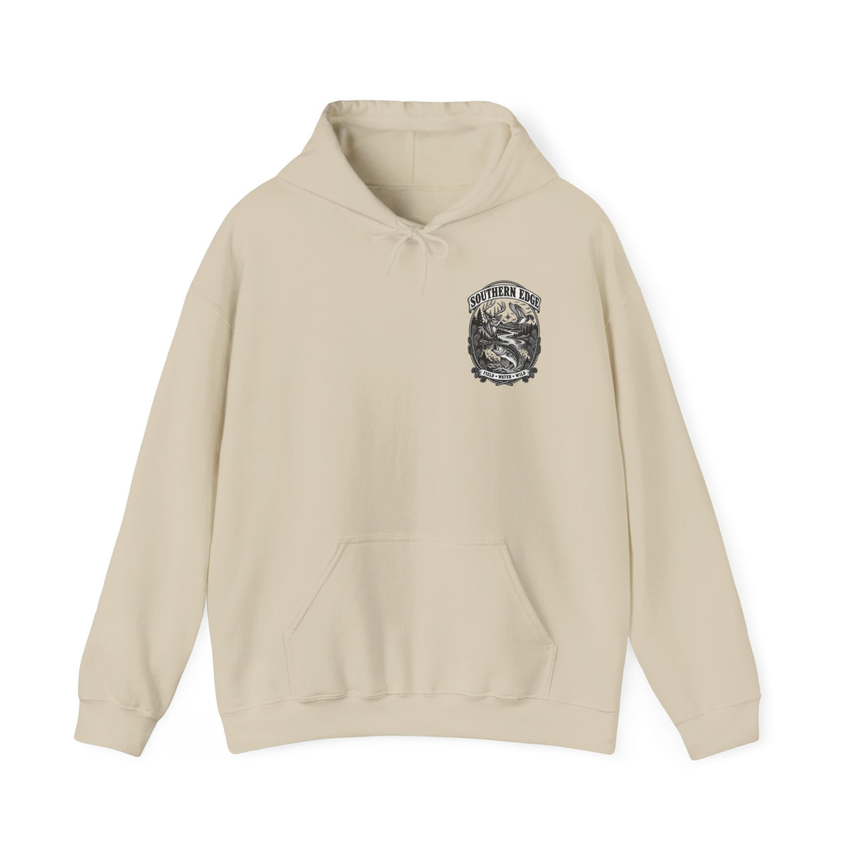 Horror Skull Chest Pocket Hoodie — Gothic Vintage Grunge Sweatshirt