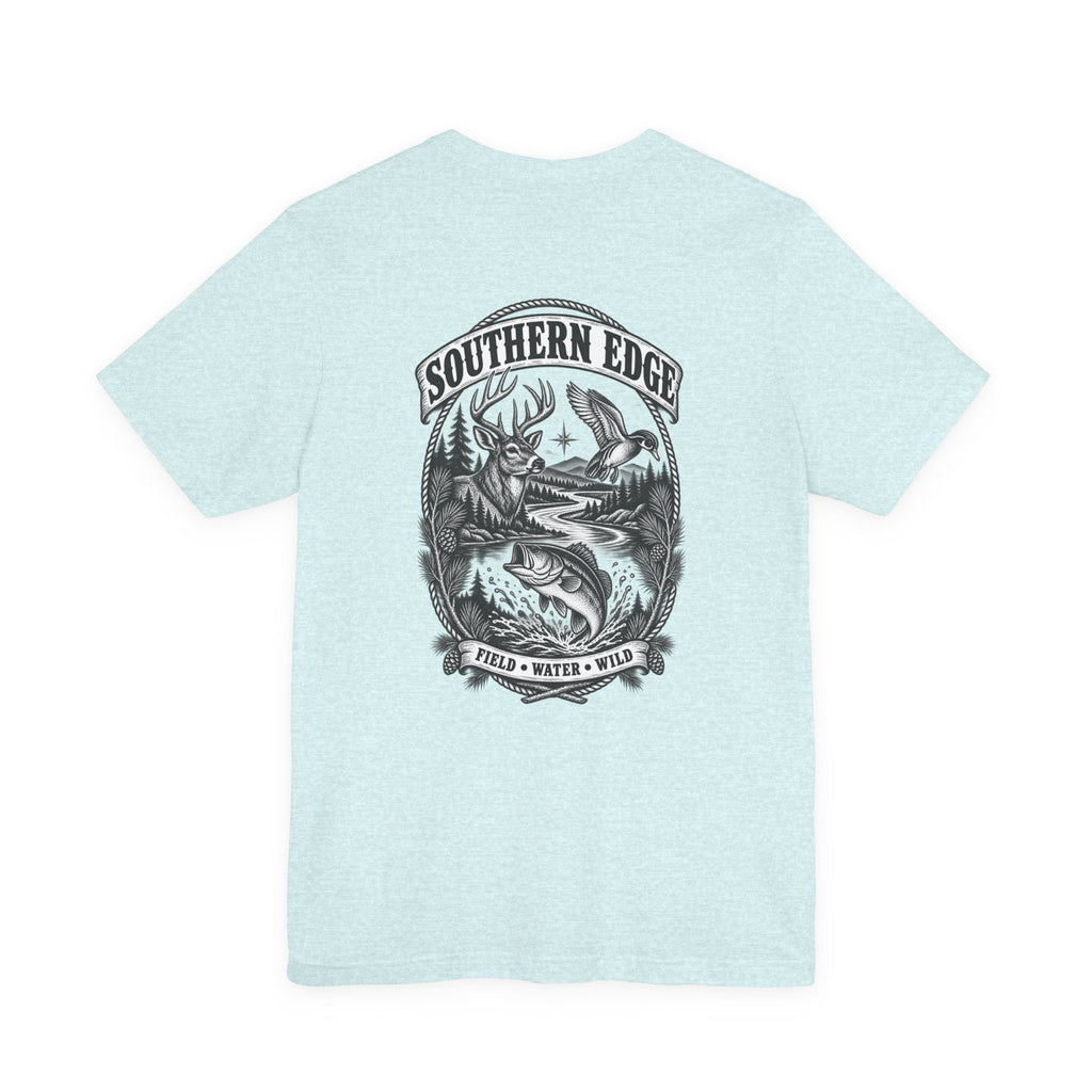 Southern Born Fishing Skull Tee — Vintage Angler Short Sleeve Shirt