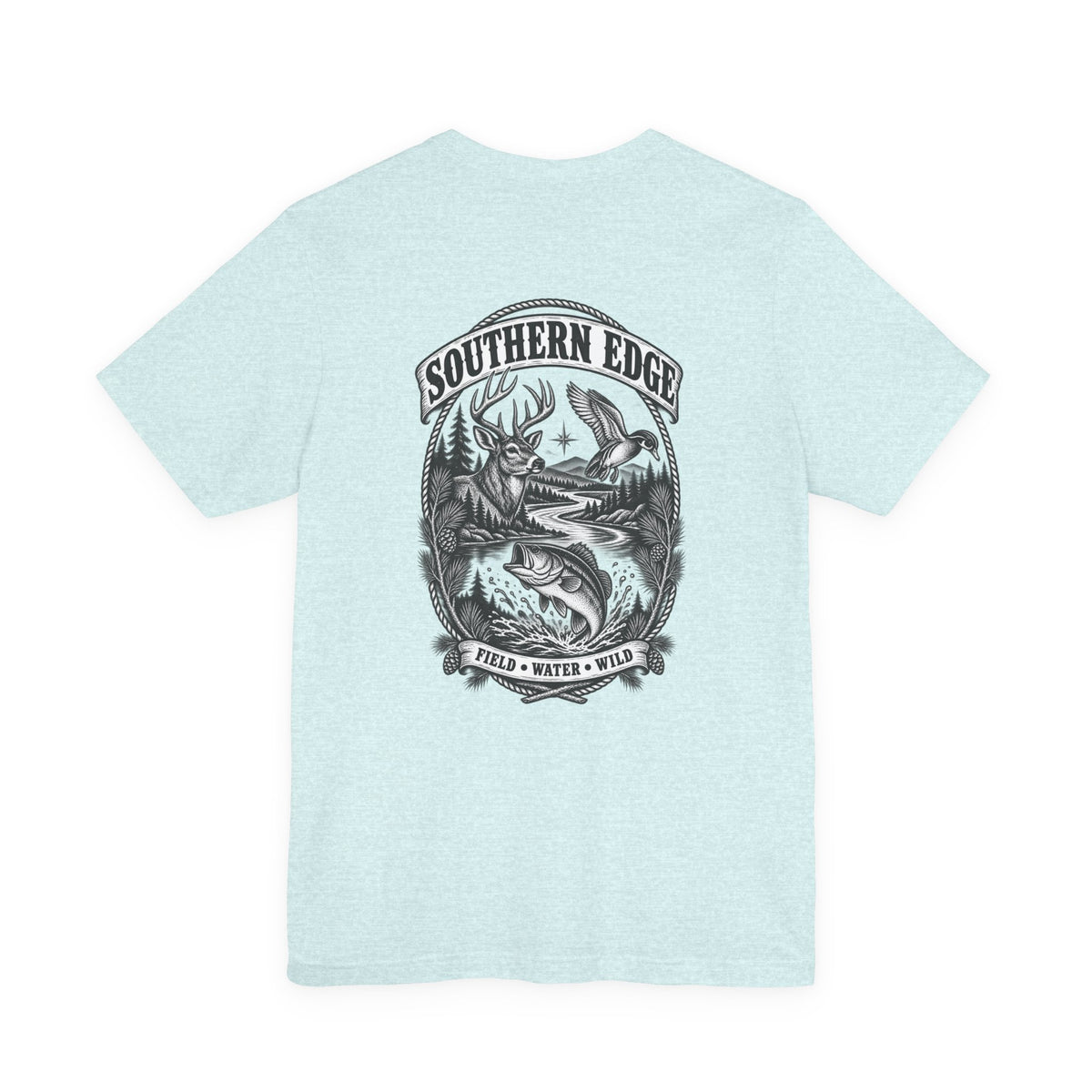 Southern Born Fishing Skull Tee — Vintage Angler Short Sleeve Shirt