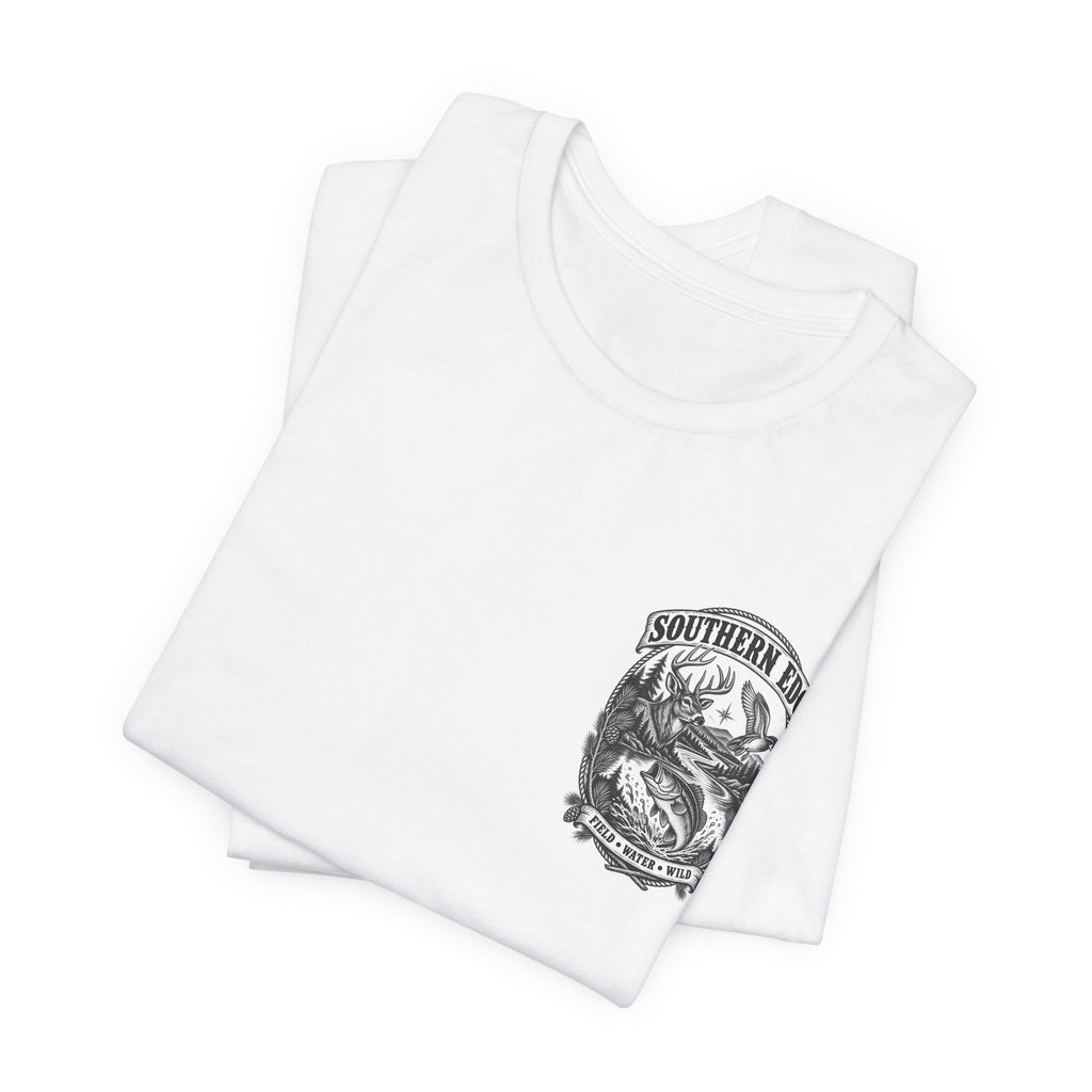 Southern Born Fishing Skull Tee — Vintage Angler Short Sleeve Shirt