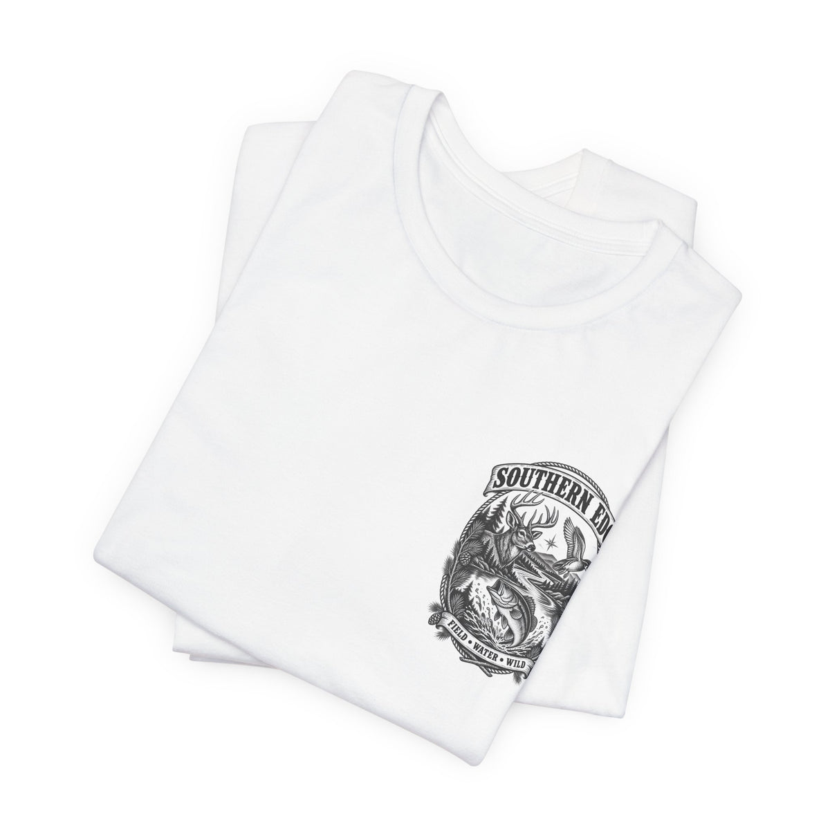 Southern Born Fishing Skull Tee — Vintage Angler Short Sleeve Shirt