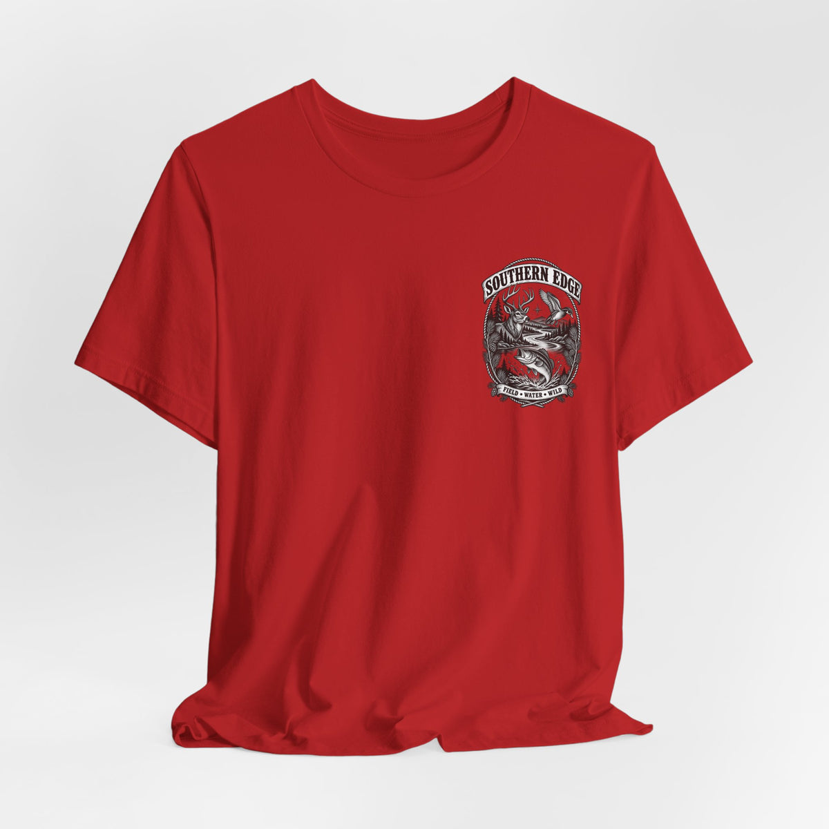 Southern Born Fishing Skull Tee — Vintage Angler Short Sleeve Shirt